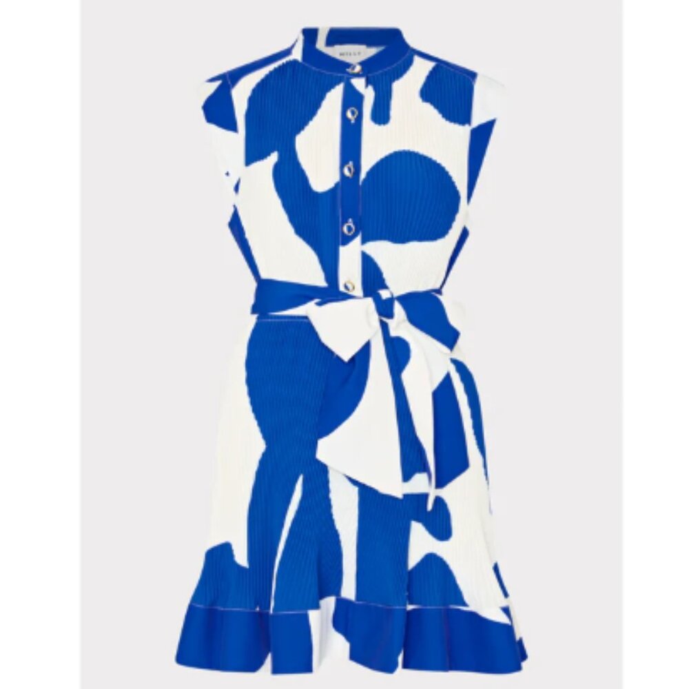 NWT Milly Joan Grand Foliage Pleated Dress